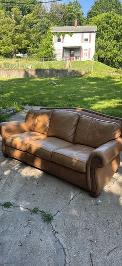 Ethan Allen Genuine Leather Sofa
