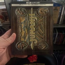 Jumanji (DVD, 2017, SteelBook 4K Ultra HD Blu-ray/Blu-ray Only  Best Buy)