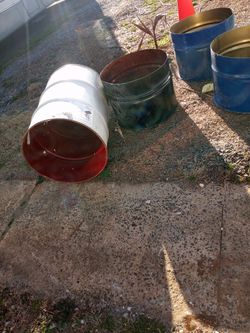 Metal Barrel Perfect For Fire Pit Burning Barrel Full Size 13.00 