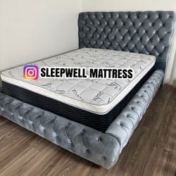 New Queen Bed Frame With Mattress 