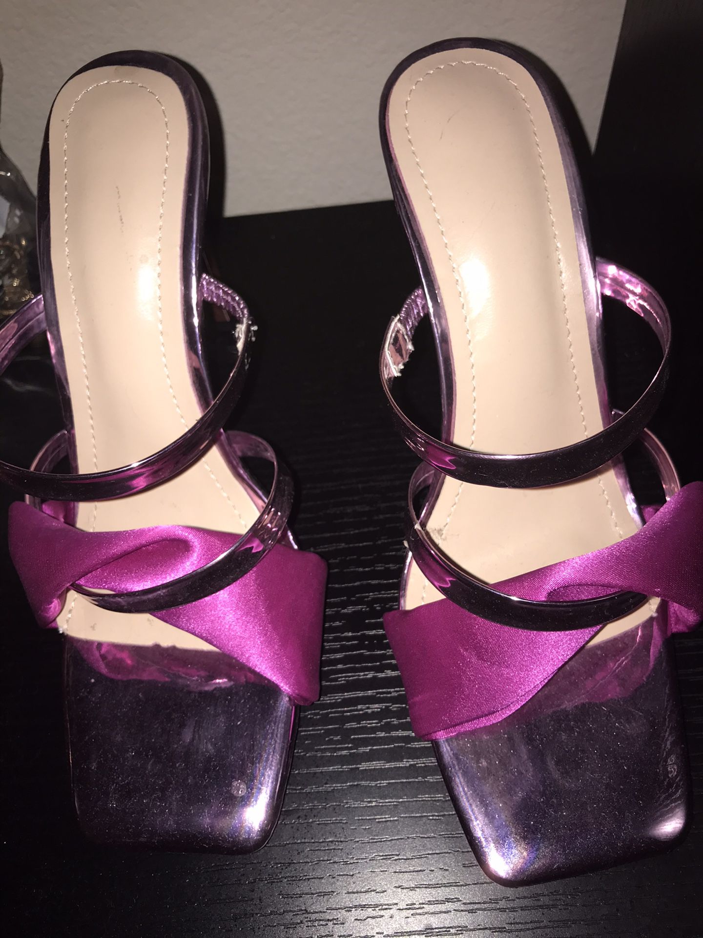 Size 8 hot pink high heels
