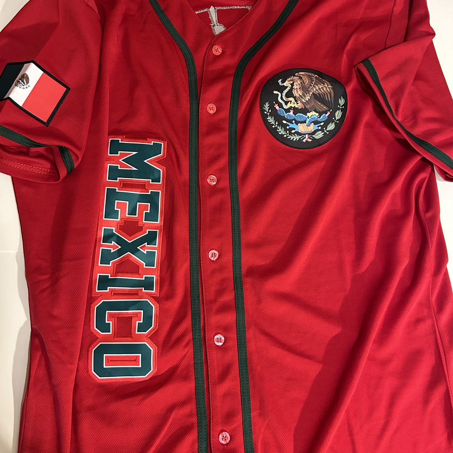 Mexico baseball jersey V-neck short sleeves