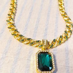 Gold Green Pendant New