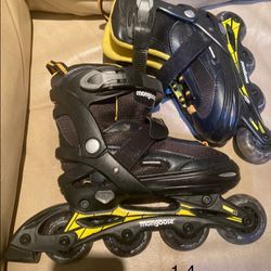 Rollerblades adjustable size 1-4, fit shoe size 1, 2, 3, 4