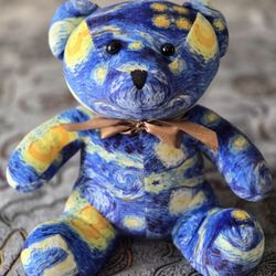 Starry Night Teddy Bear - Immersive Lighthouse - Van Gogh Souvenir Stuffed Plush