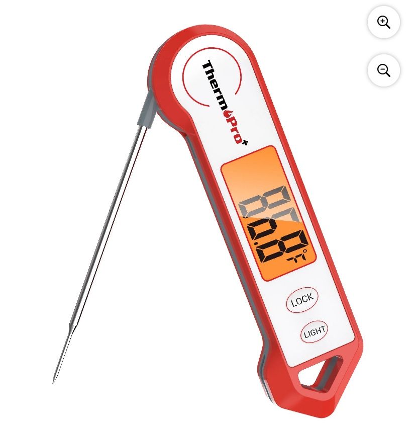 ThermoPro TP19HW Waterproof Meat Thermometer with Magnet, LED Display and Stainless Steel Probe for Grilling, Cooking