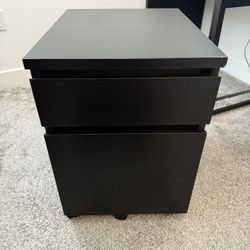 2-Drawer Cabinet With Wheels