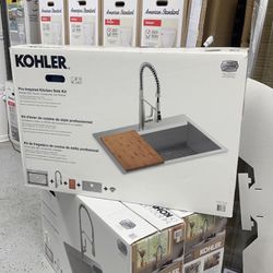 Kohler Sink + Restaurant Style Faucet 