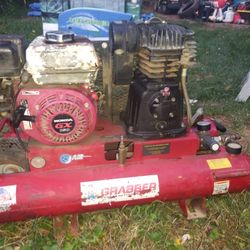 Gas Powered Wheelbarrow Air Compressor Honda Gx160 Engine 