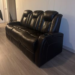 Electric Leather Couch