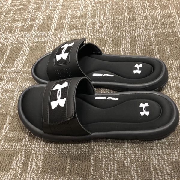 Under armour slides black for Sale in Kent, WA - OfferUp