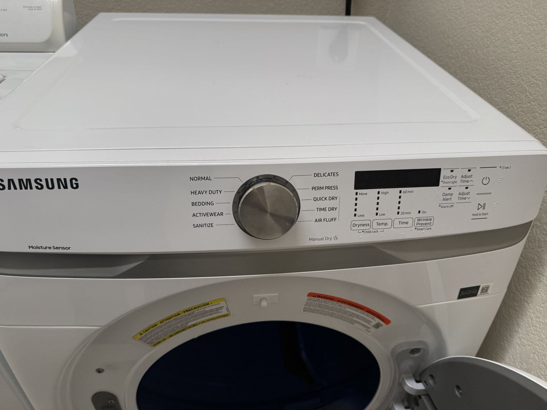 Samsung Electric Dryer White Like New