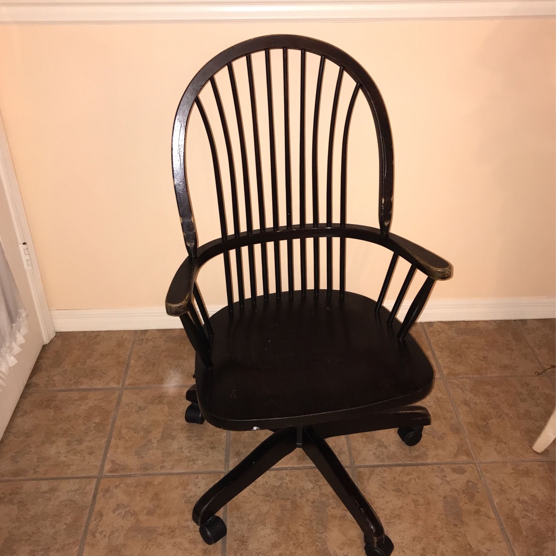 Vintage Desk Chair Solid Wood