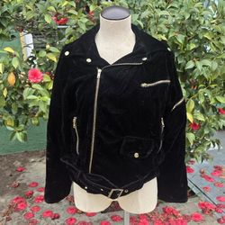 Suede motorcycle jacket
