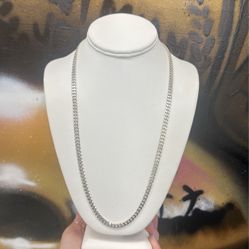 Silver Cuban Link Chain 