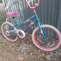 Girl's Huffy Bike Pink n White with Horn