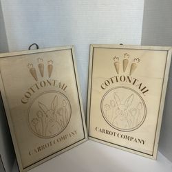 2 Easter Wooden Wall Decor