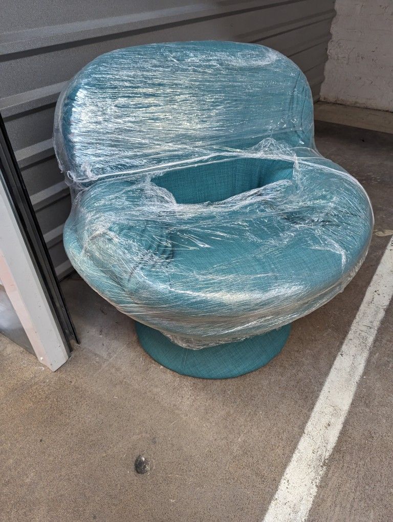 Blue Swivel Sofa Seat