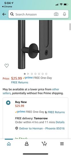 Barn Door Handle BLACK MATTE