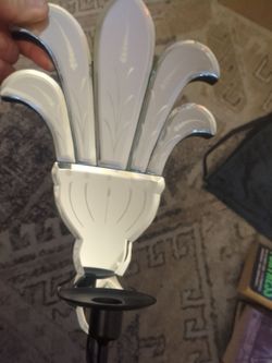 Glass & wood candle holder for the wall