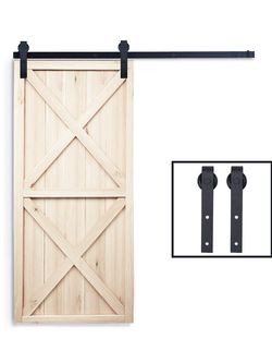 NEW IN BOX - Penson & Co. Sliding Barn Door Hardware Set Black 6.6 FT-Antique Style