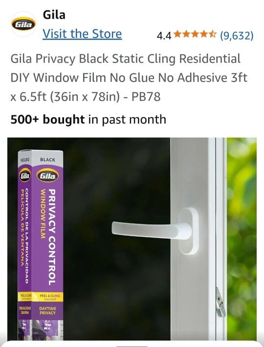Gila Black Privacy Film
