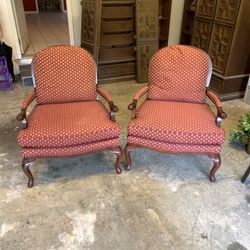 Wesley Hal French Louis XV Arm Chairs