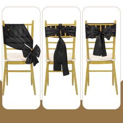  Black Chair Sashes 