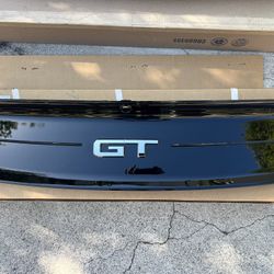 OEM Magnetic Grey Performance Pack Mustang GT Spoiler + OEM Black GT Decklid Panel (2015-2023)