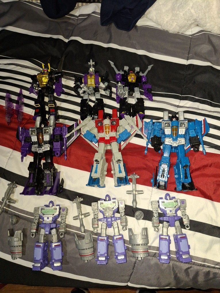 Transformers Decepticon Lot Starscream, Skywarp, Thundercracker, Etc