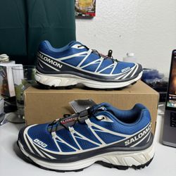 Salomon XT-6 Dark Blue Almond Milk NEW 8.5M