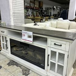 Tresanti Sloane TV Console with Classic Flame Electric Fireplace