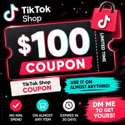 $100 TikTok Shop Coupon (FREE)