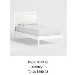 Crate & Barrel Twin Bed (White)