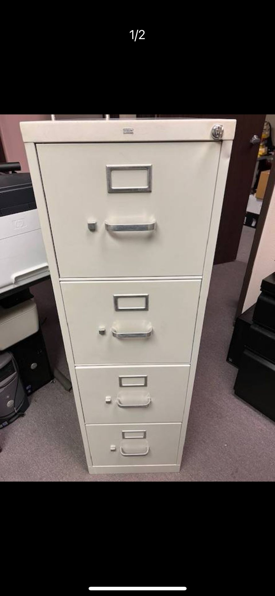 4 drawer Letter Size File Filing Cabinet. Hon Brand. Locking