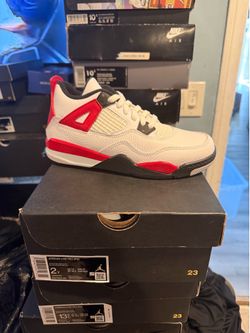 Jordan 4 Retro Red Cement (PS) kids shoes