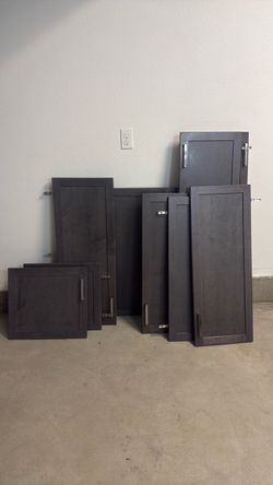 Dark Shaker Cabinet Doors Set