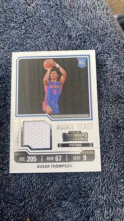 Ausar Thompson 2024 Panini Contenders Rookie Ticket Relic Card
