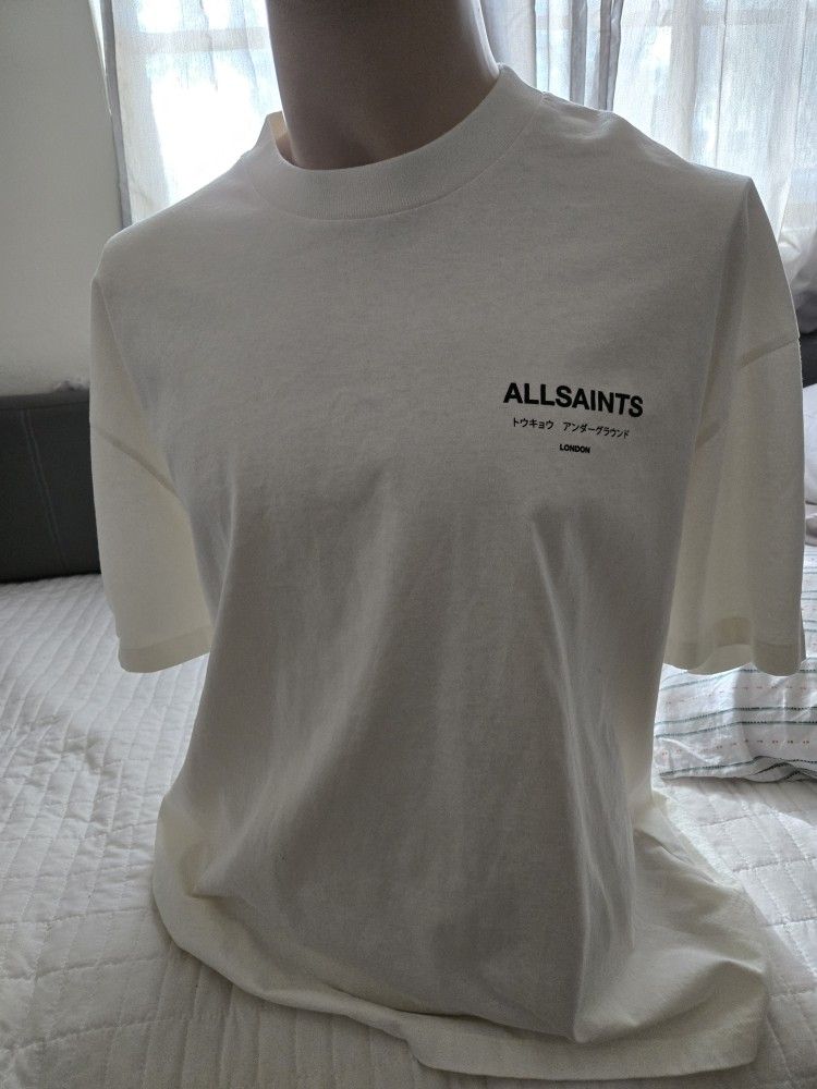 All Saints Underground Relaxed Fit Crew Neck T-shirt Size L