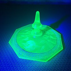 Uranium Glass Vintage Piece