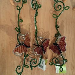 Beaded Butterfly Candle Holders 