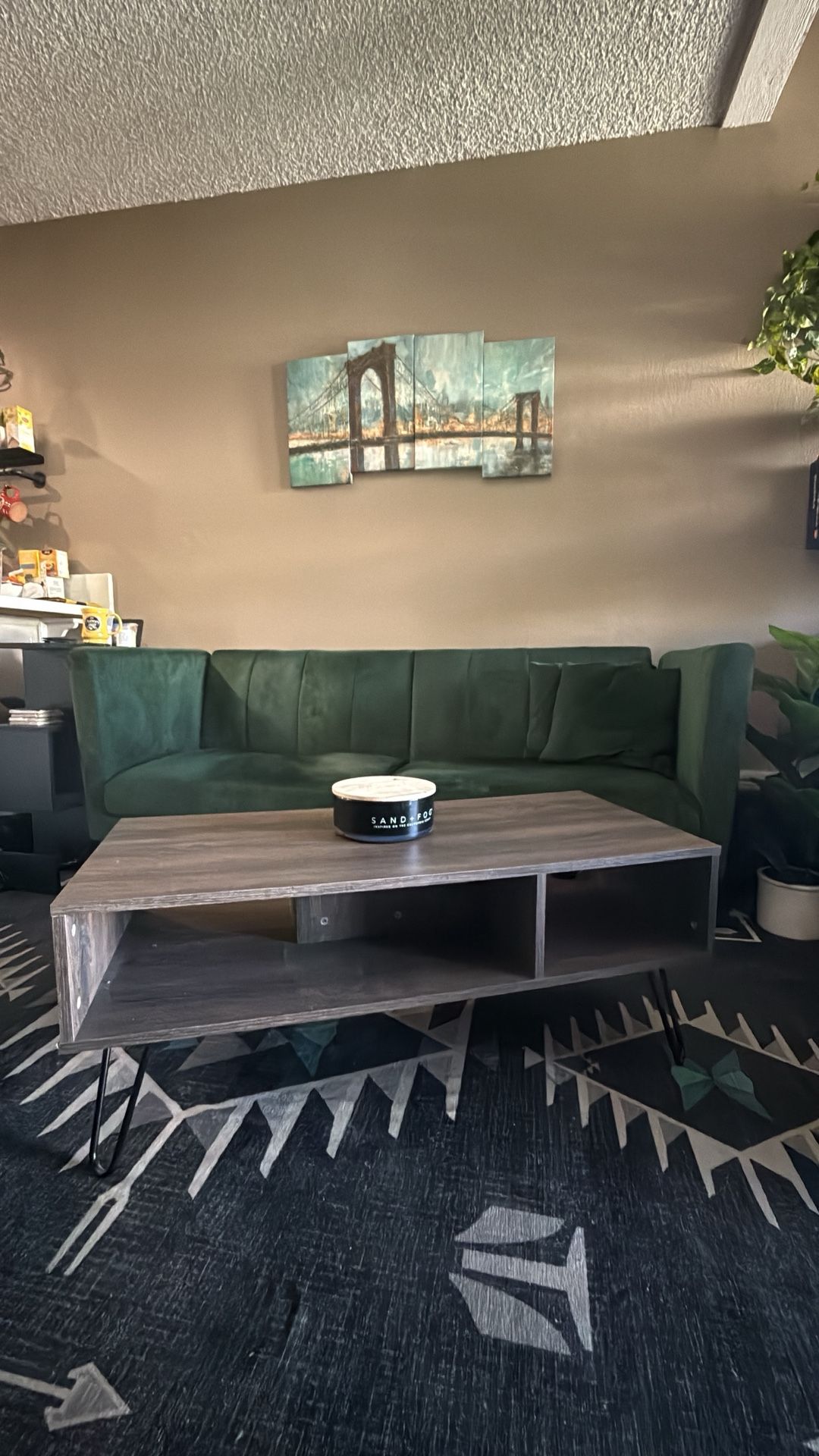 GREEN VELVET FUTON COUCH FOR SALE [+ MORE]