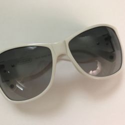 Coach white sunglasses