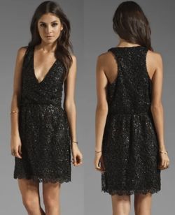 NEW w/ Tags - Black Dress | Black Lace Sequin Dress | Black Cocktail Dress | Size XS - S