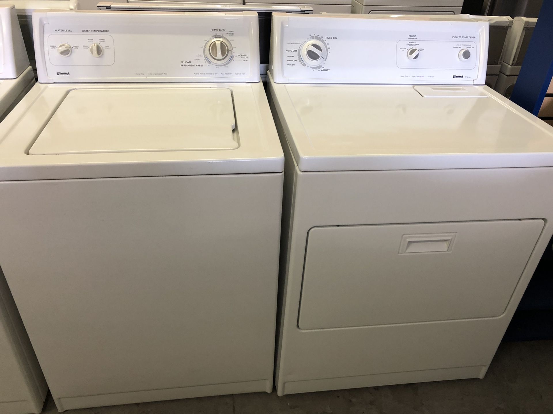 Matching Heavy Duty Super Capacity Washer Dryer Pair