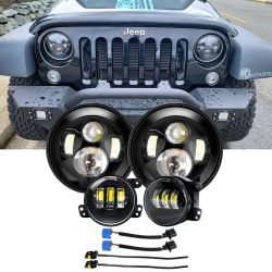 New!! Nilight 4Pcs 7inch Round Cree Headlight and 4inch Fog Lights
