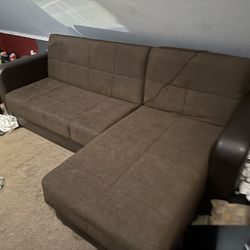 Reclining Couch Comes Apart. Comes With Storage Underneath Couch.