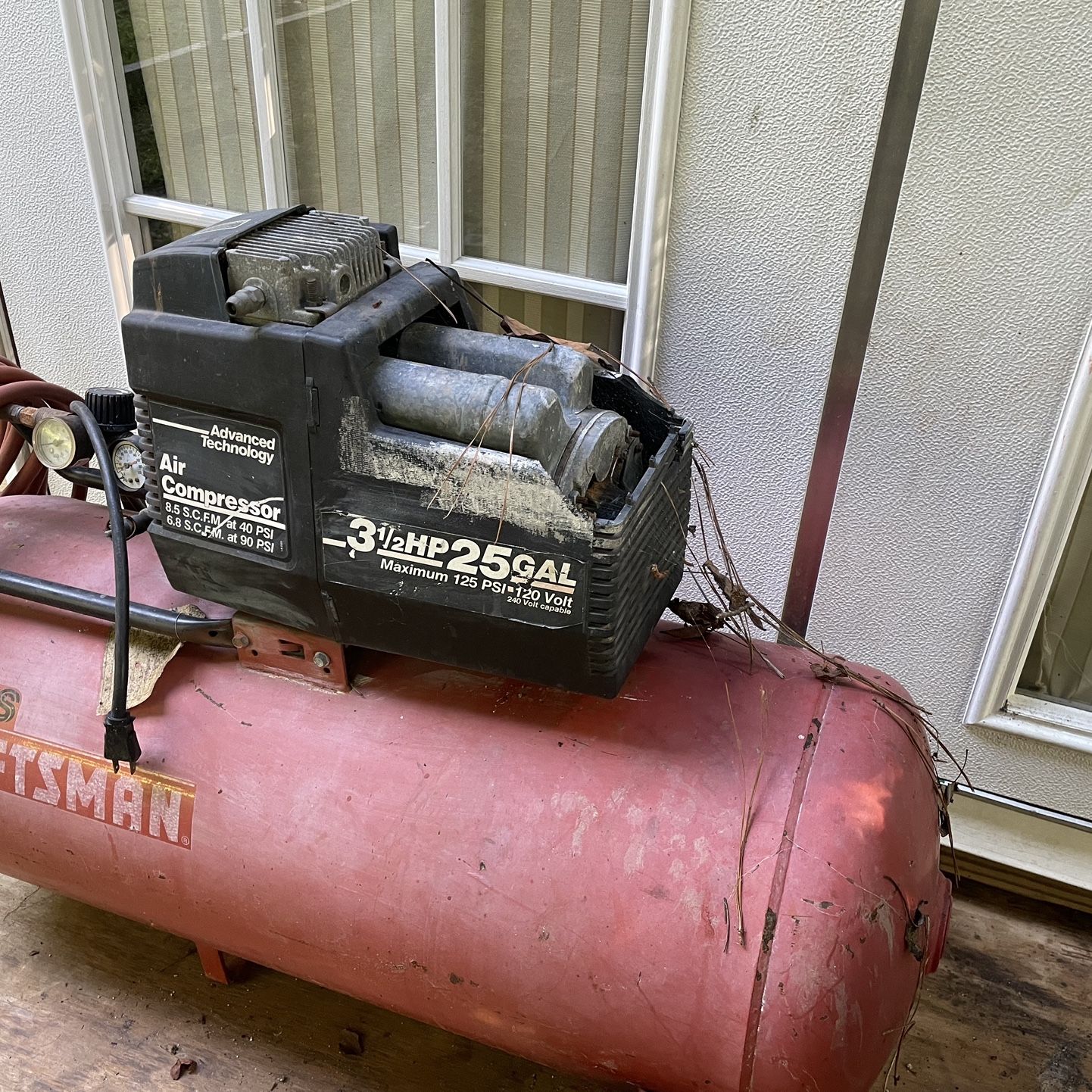 Sears craftsman 3.5 hp sale 25 gallon air compressor