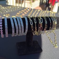 Gold Plated Jewelry With Zirconia 