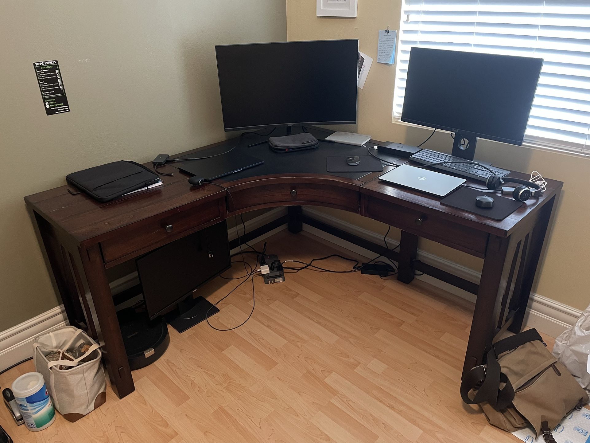 Wood Corner Desk